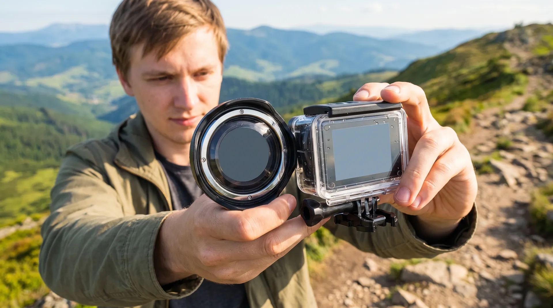 Action Camera, in use