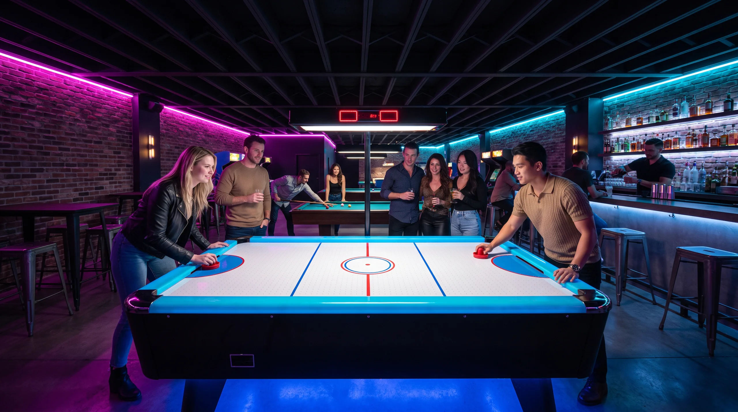 Air Hockey Table, at a site