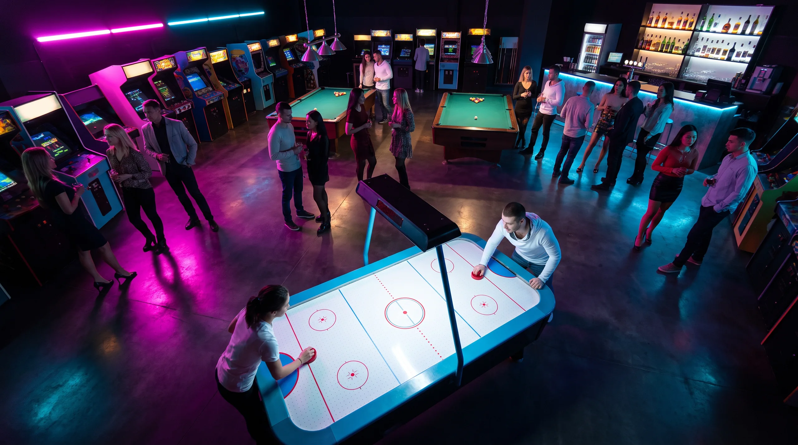 Air Hockey Table, at a site