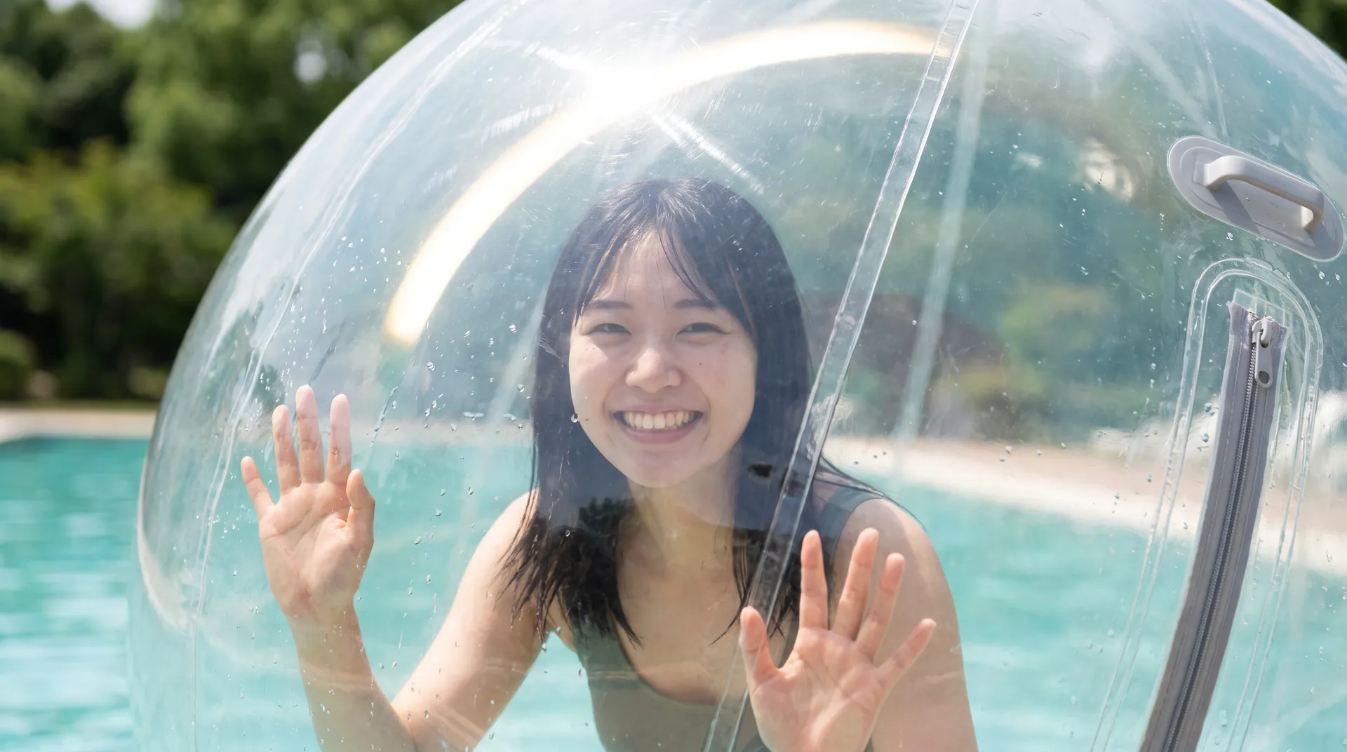 Water Walking Ball, in use