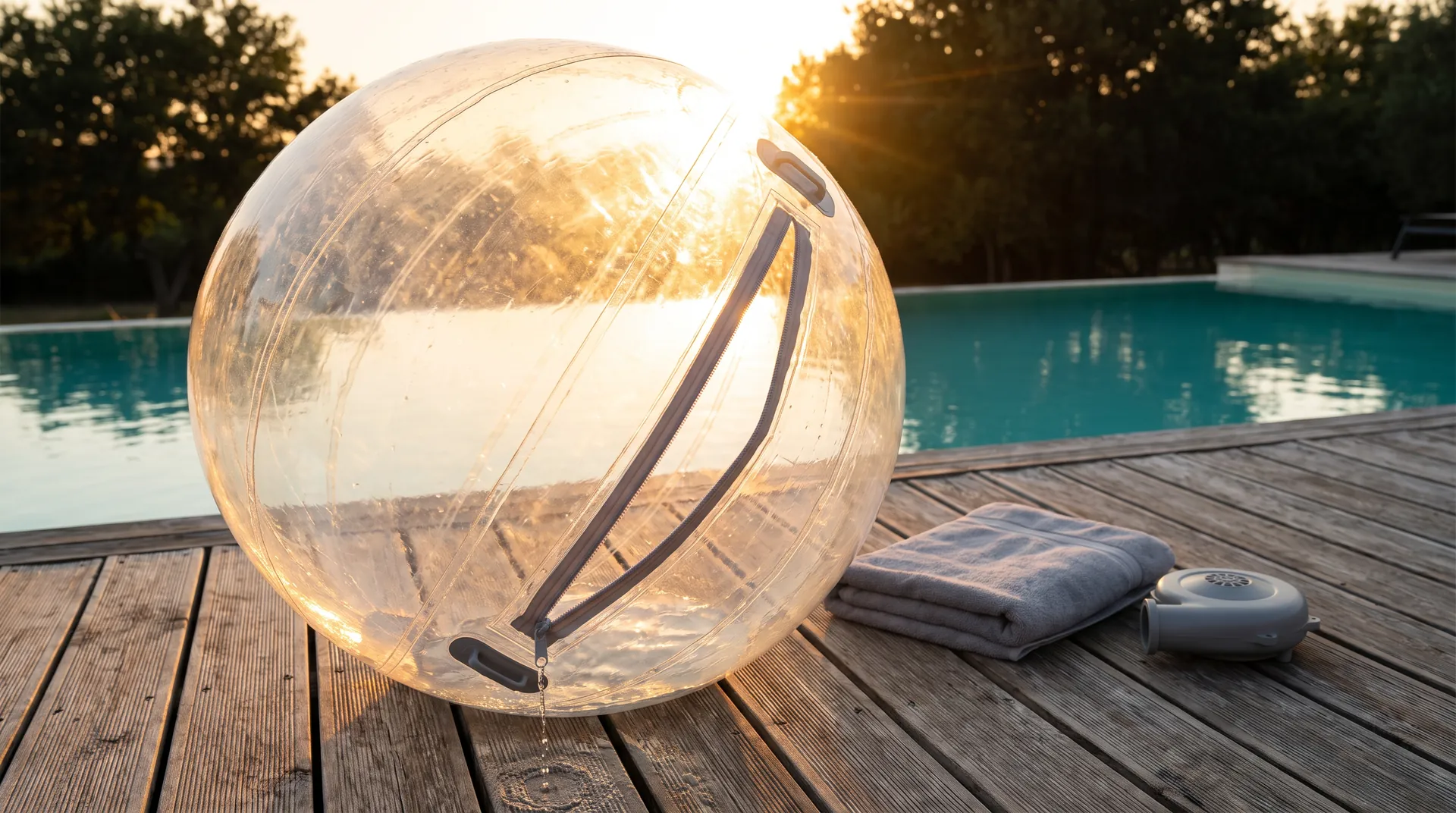 Water Walking Ball, in use
