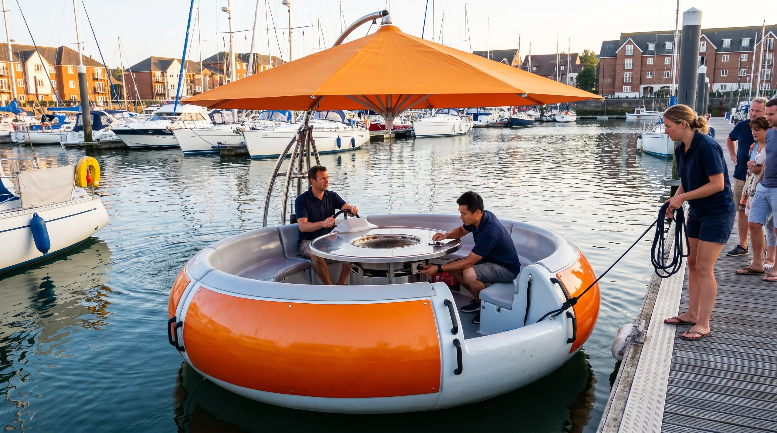 BBQ Donut Boat, at a site