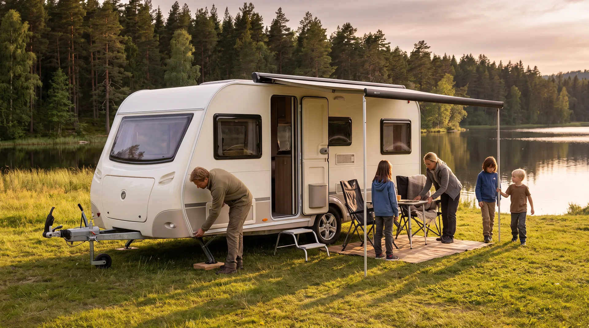 Touring Caravan, in use