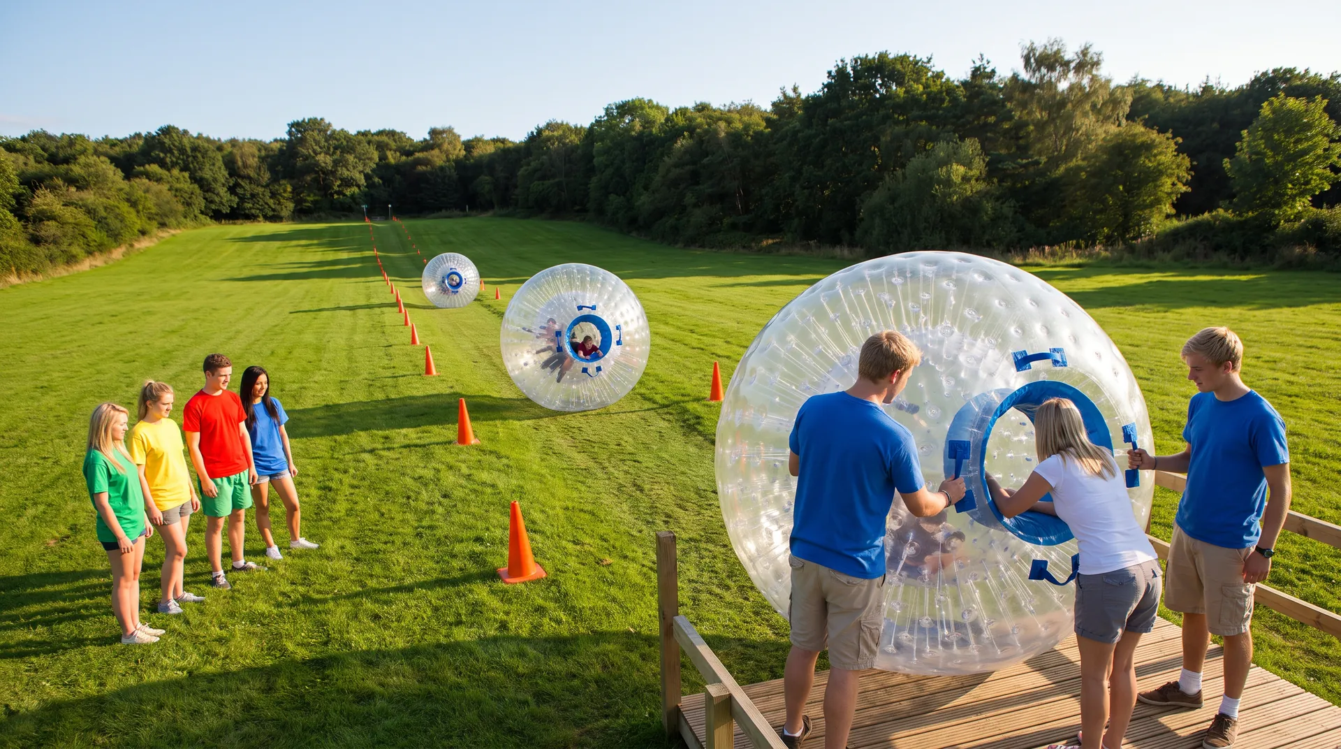 Ground Zorb Ball, in use