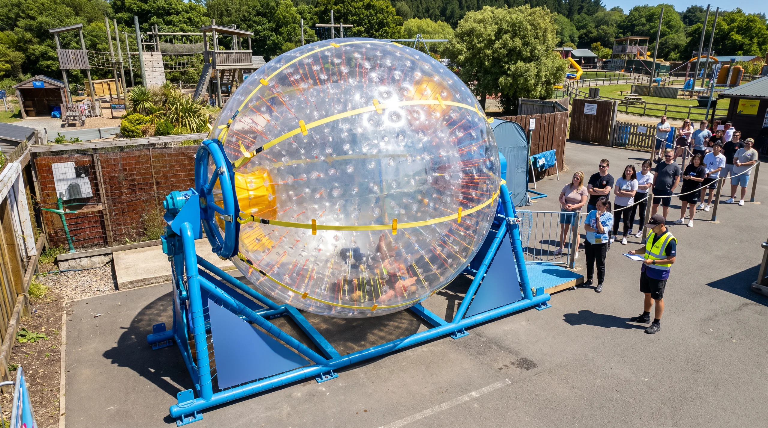 Human Washing Machine, at an event