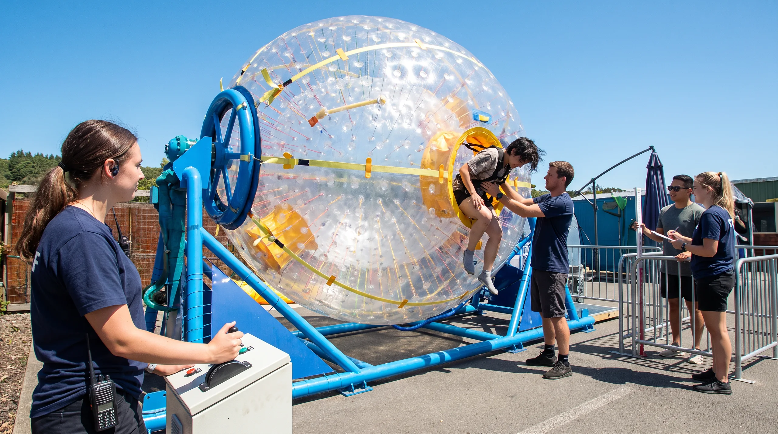 Human Washing Machine, at an event