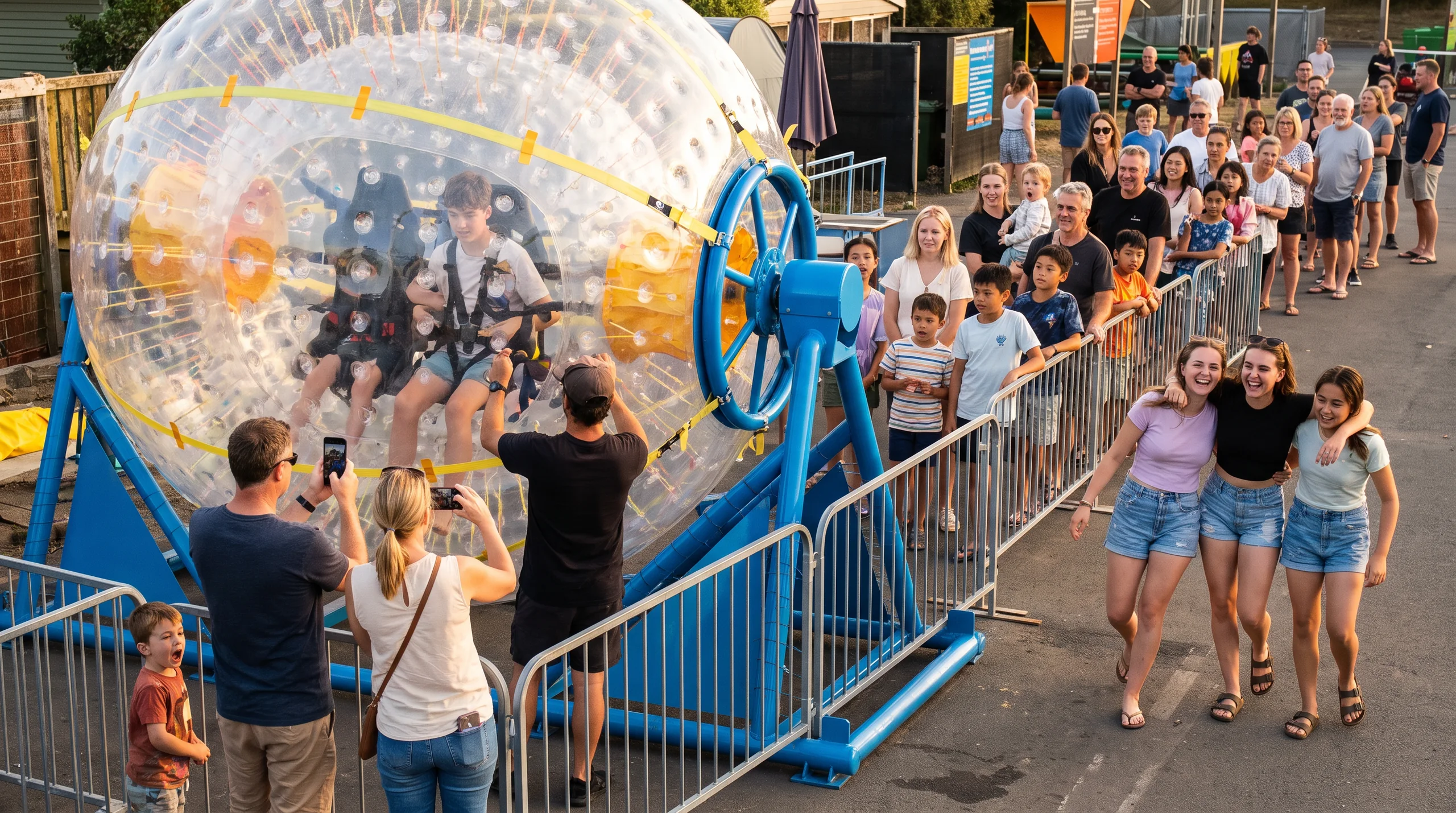 Human Washing Machine, at an event
