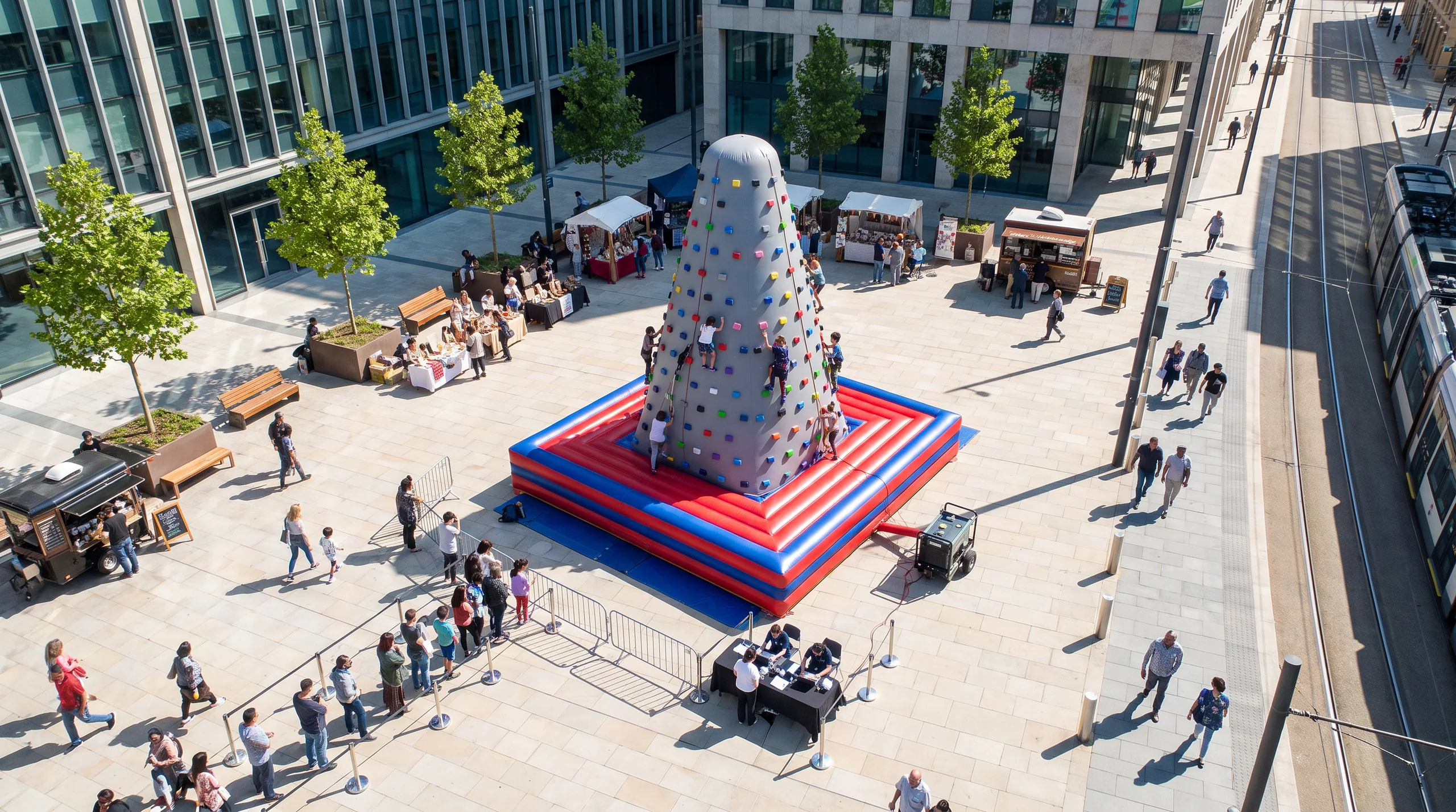 Inflatable Climbing Mountain, at a site