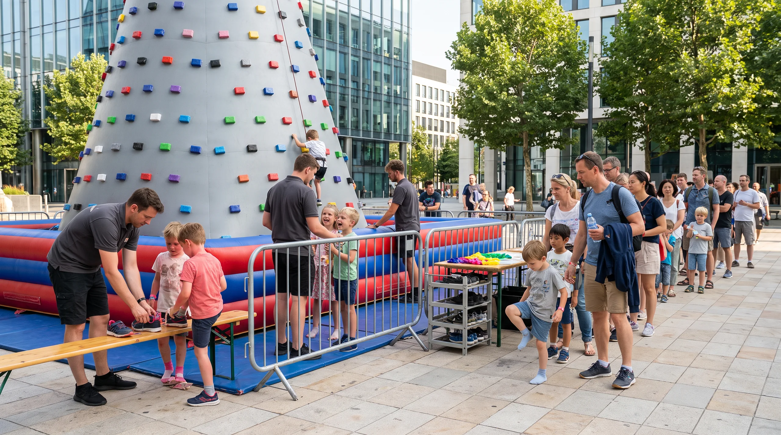 Inflatable Climbing Mountain, at a site