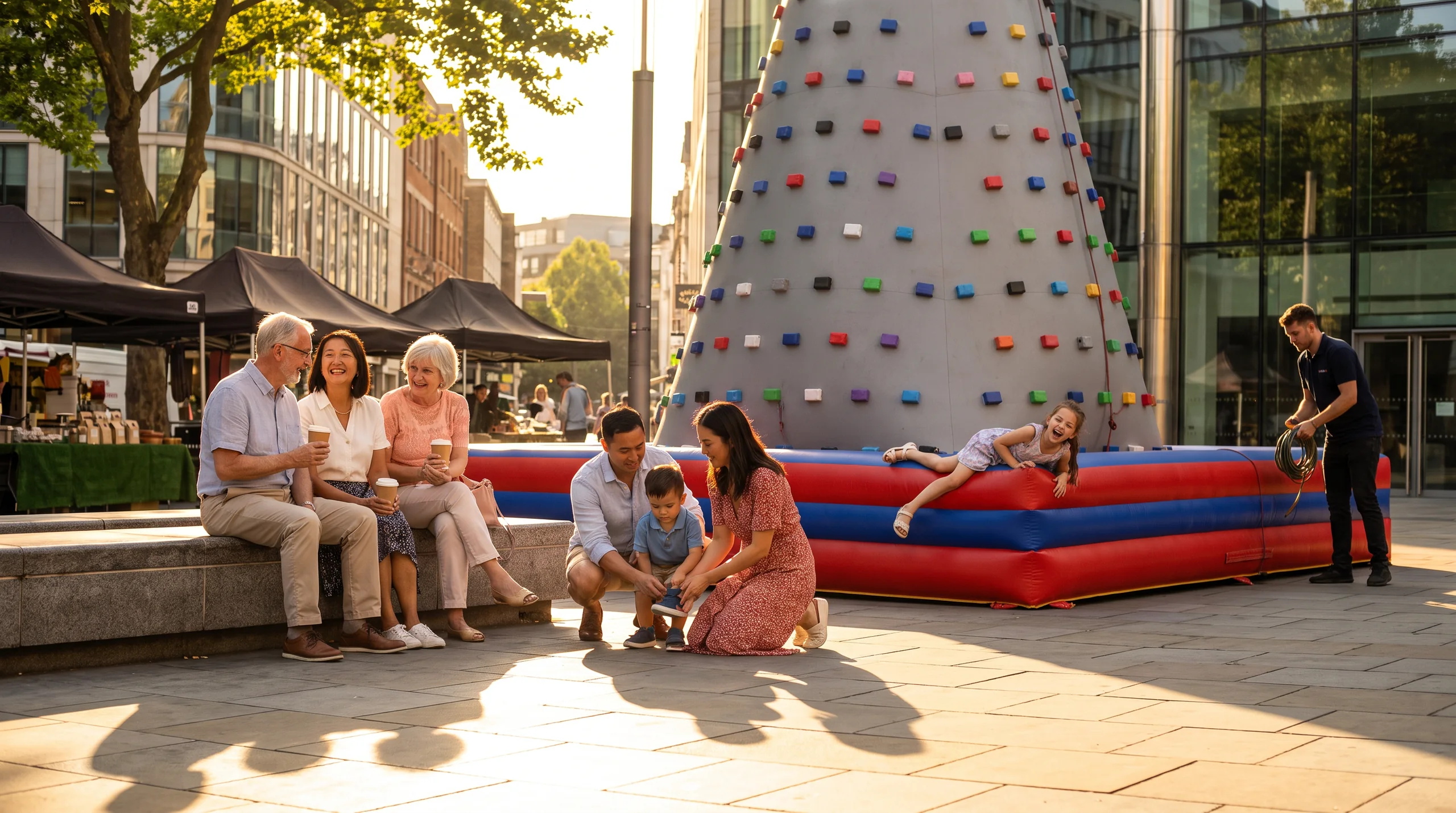 Inflatable Climbing Mountain, at a site