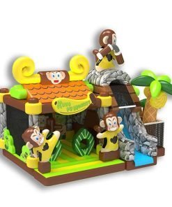 Bouncy Monkey Inflatable Slide Bounce House