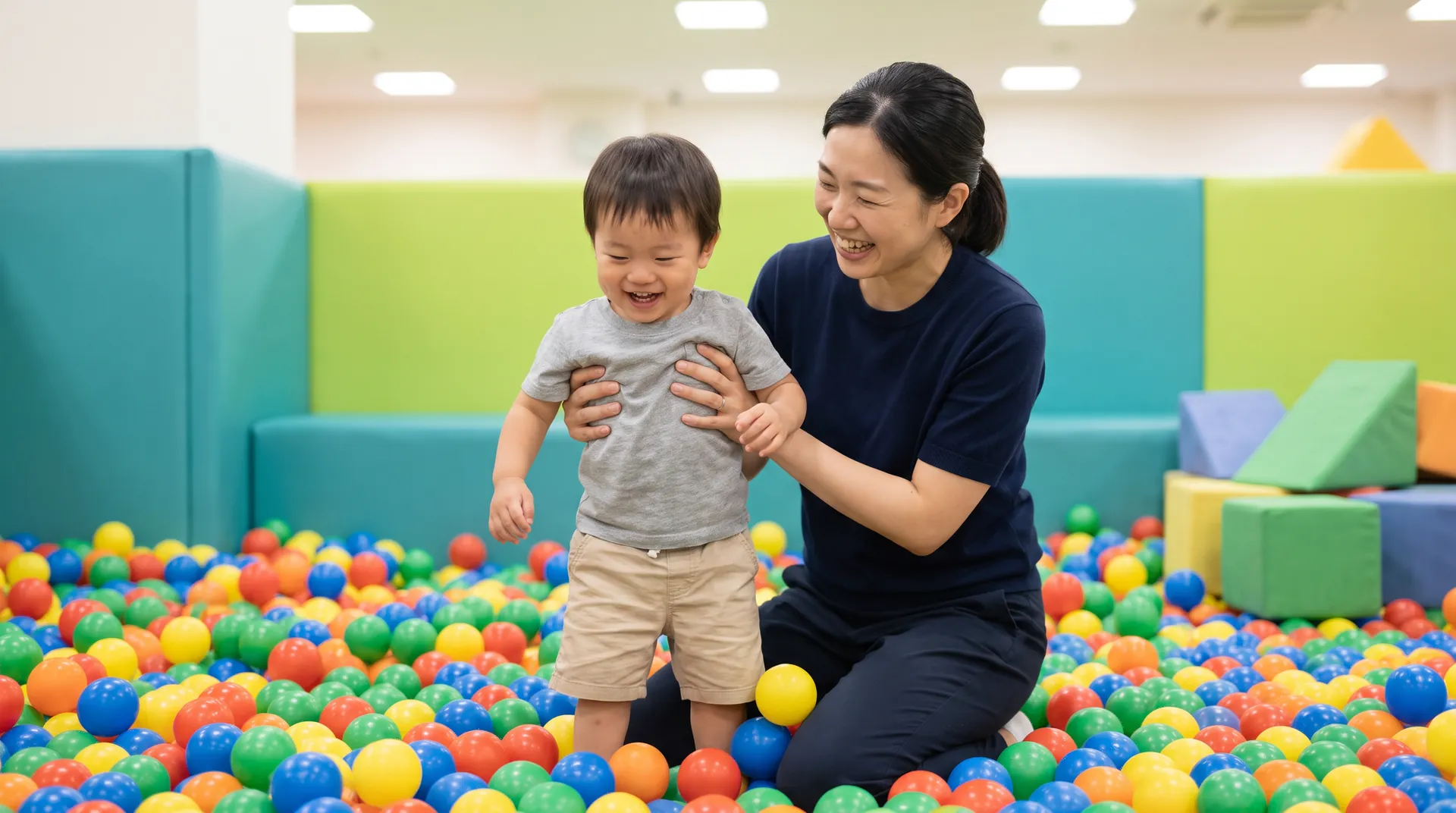 Intex Fun Ballz, in use