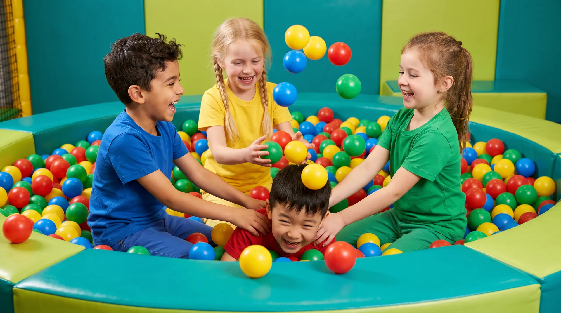 Intex Fun Ballz, in use