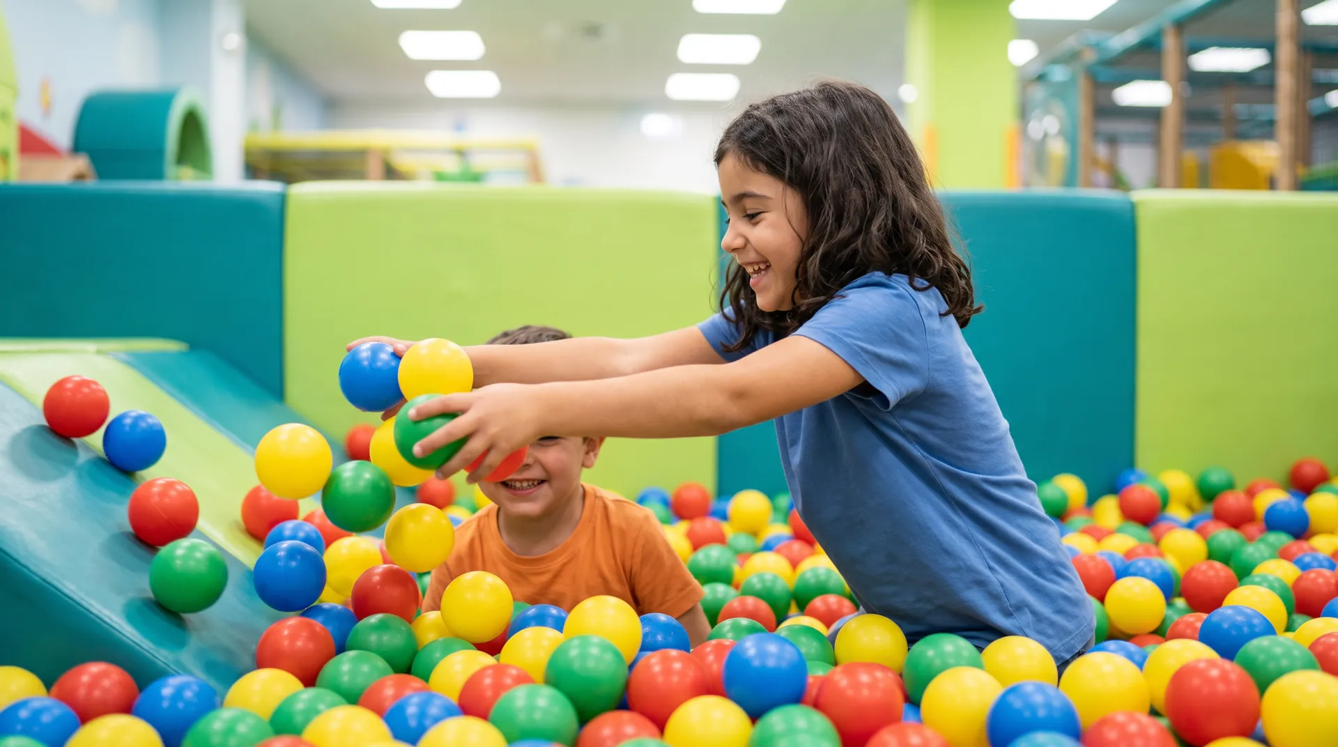 Intex Fun Ballz, in use