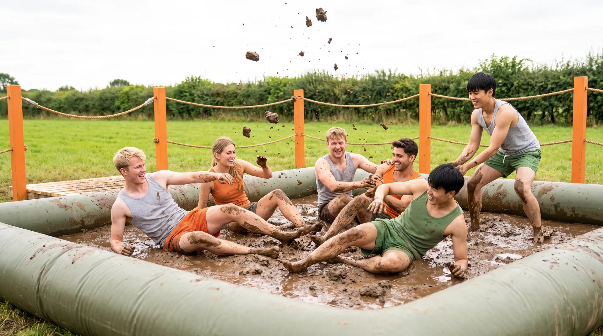 Mud Fight Arena, in use