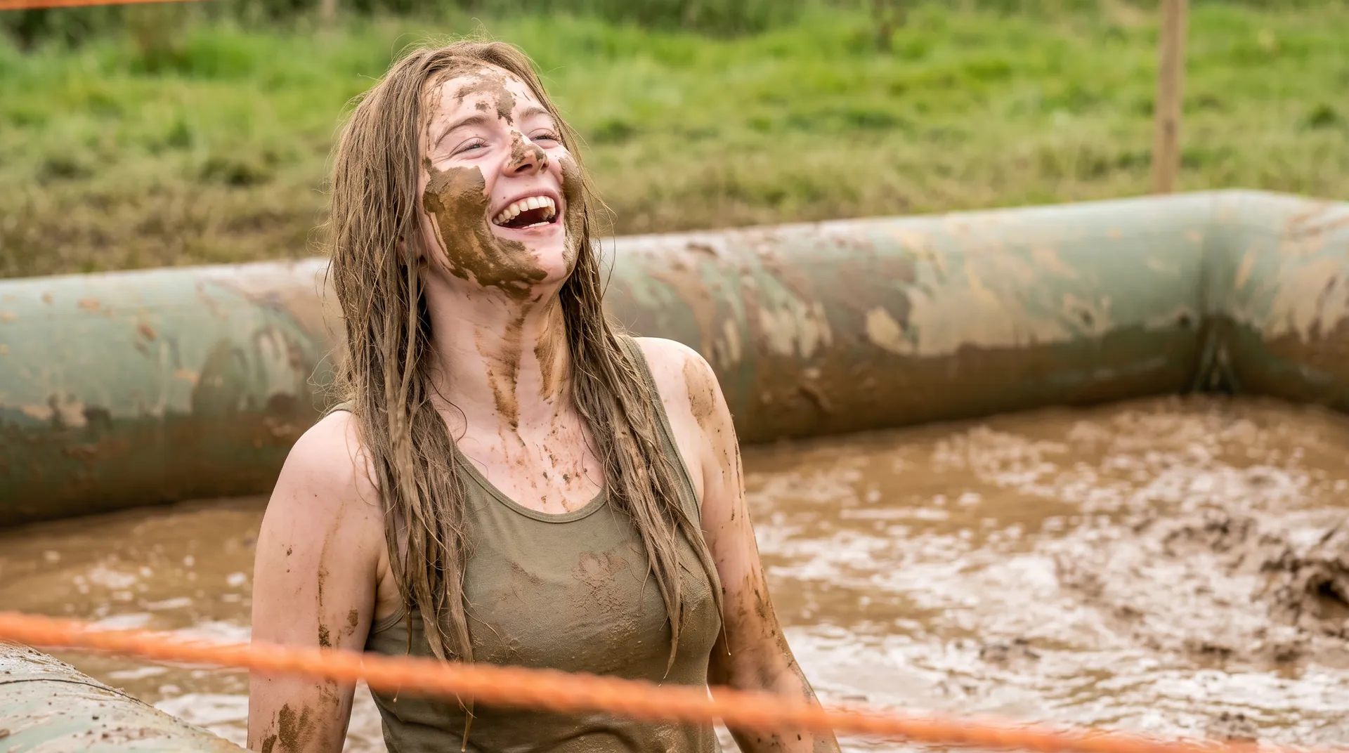 Mud Fight Arena, in use