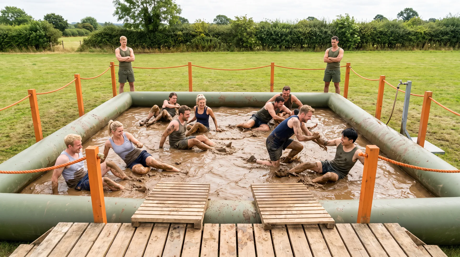 Mud Fight Arena, in use