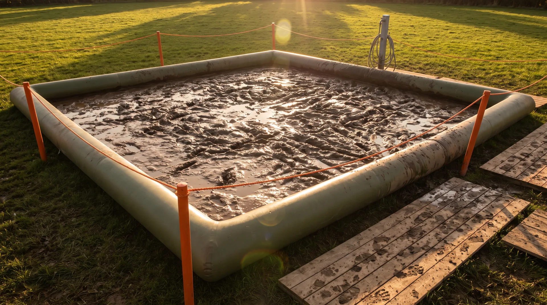 Mud Fight Arena, in use