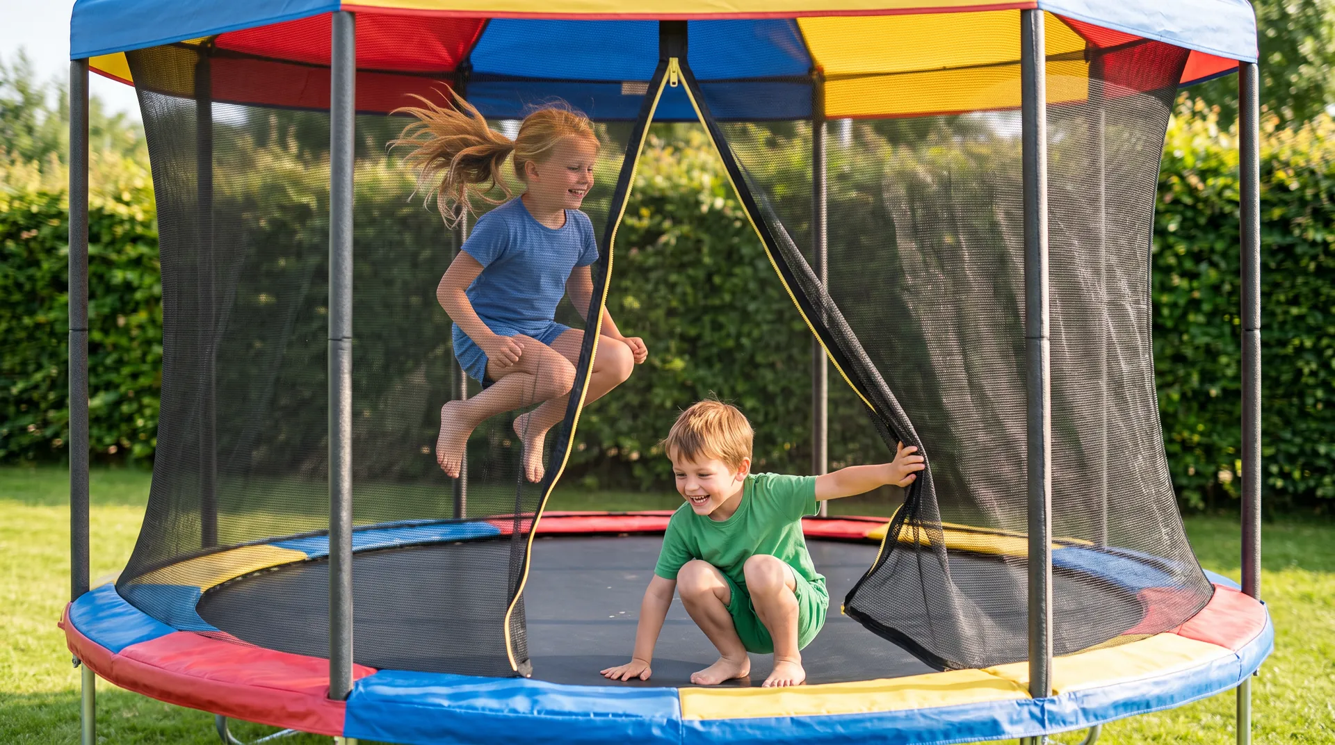 Round Trampoline, in use