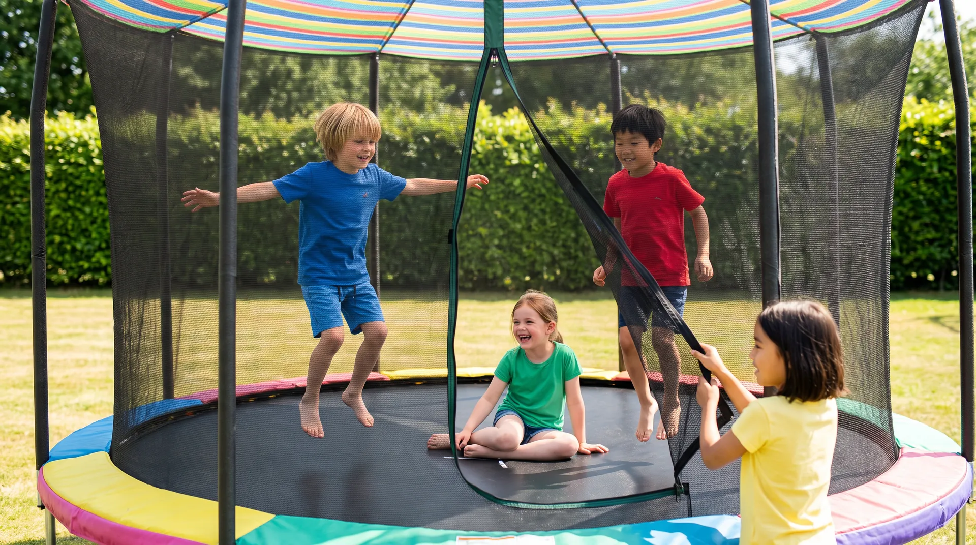 Round Trampoline, in use