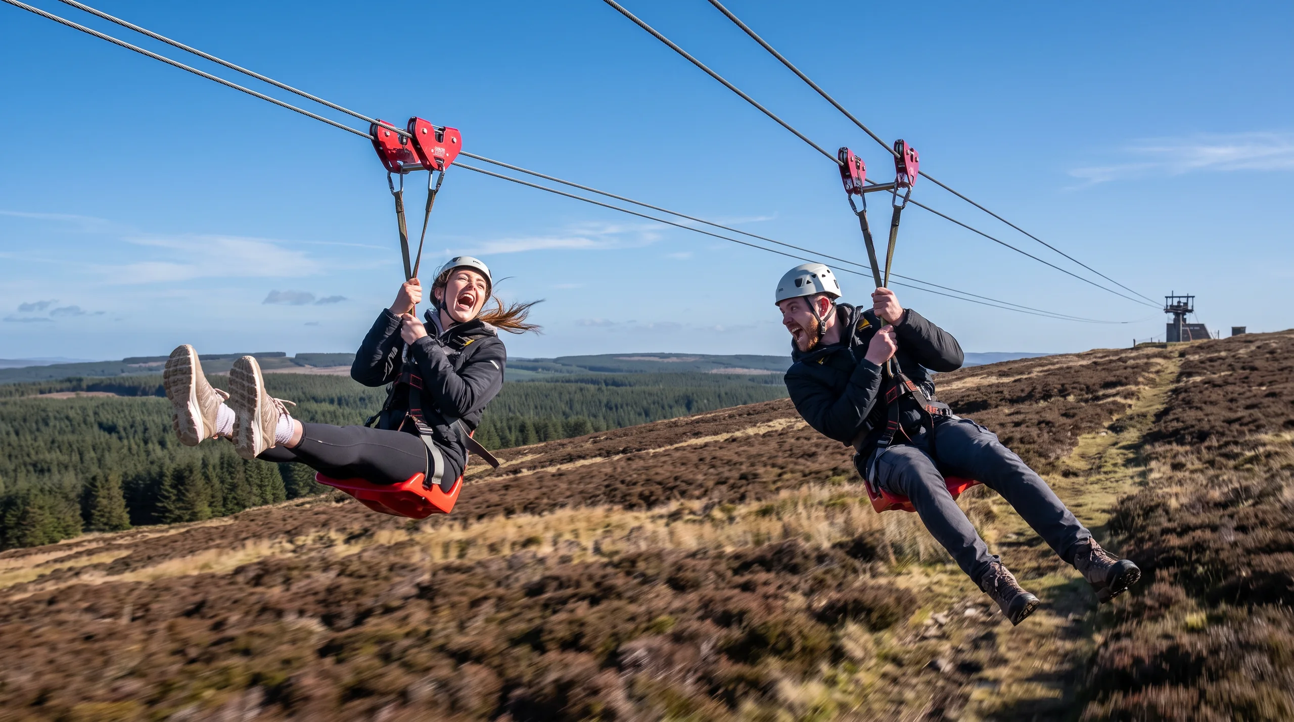 Zipline, at a site