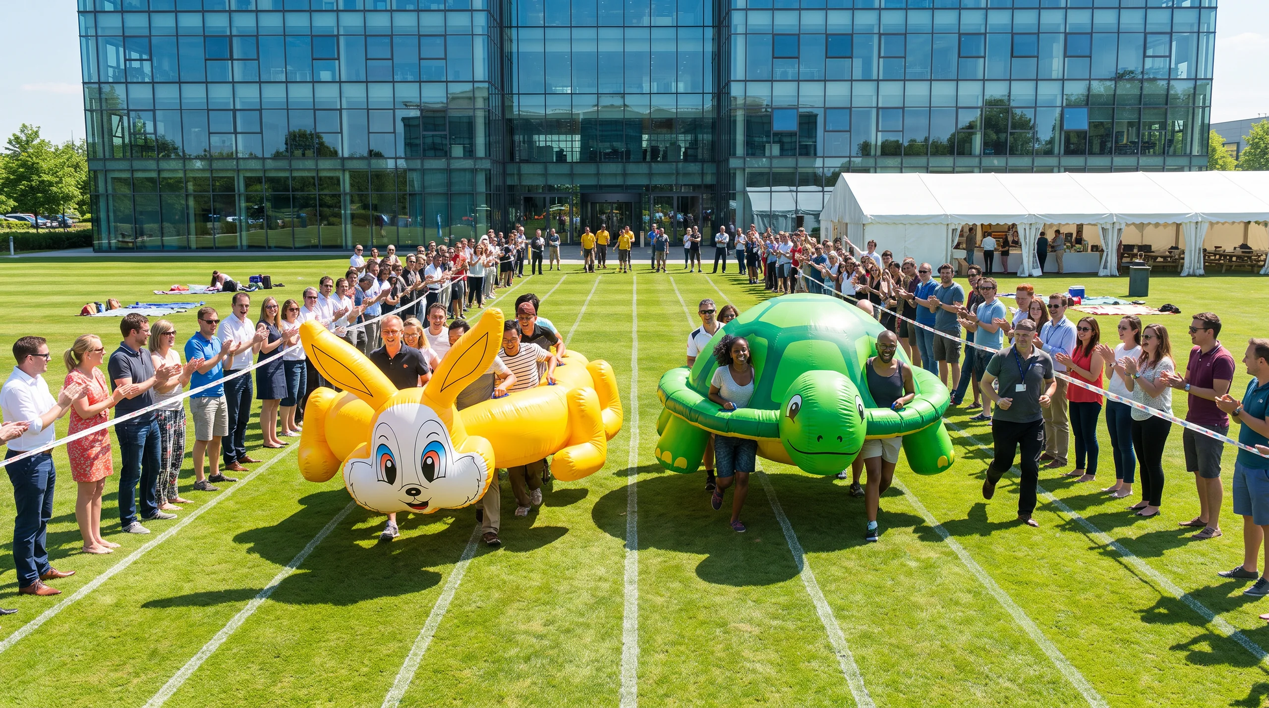 Tortoise and Hare, at an event