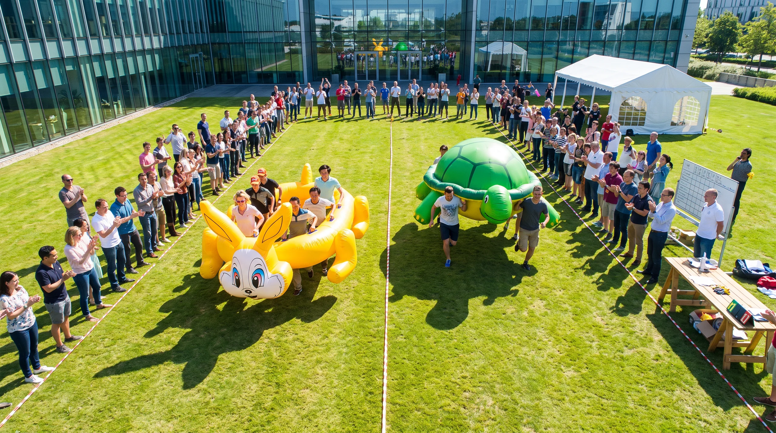 Tortoise and Hare, at an event