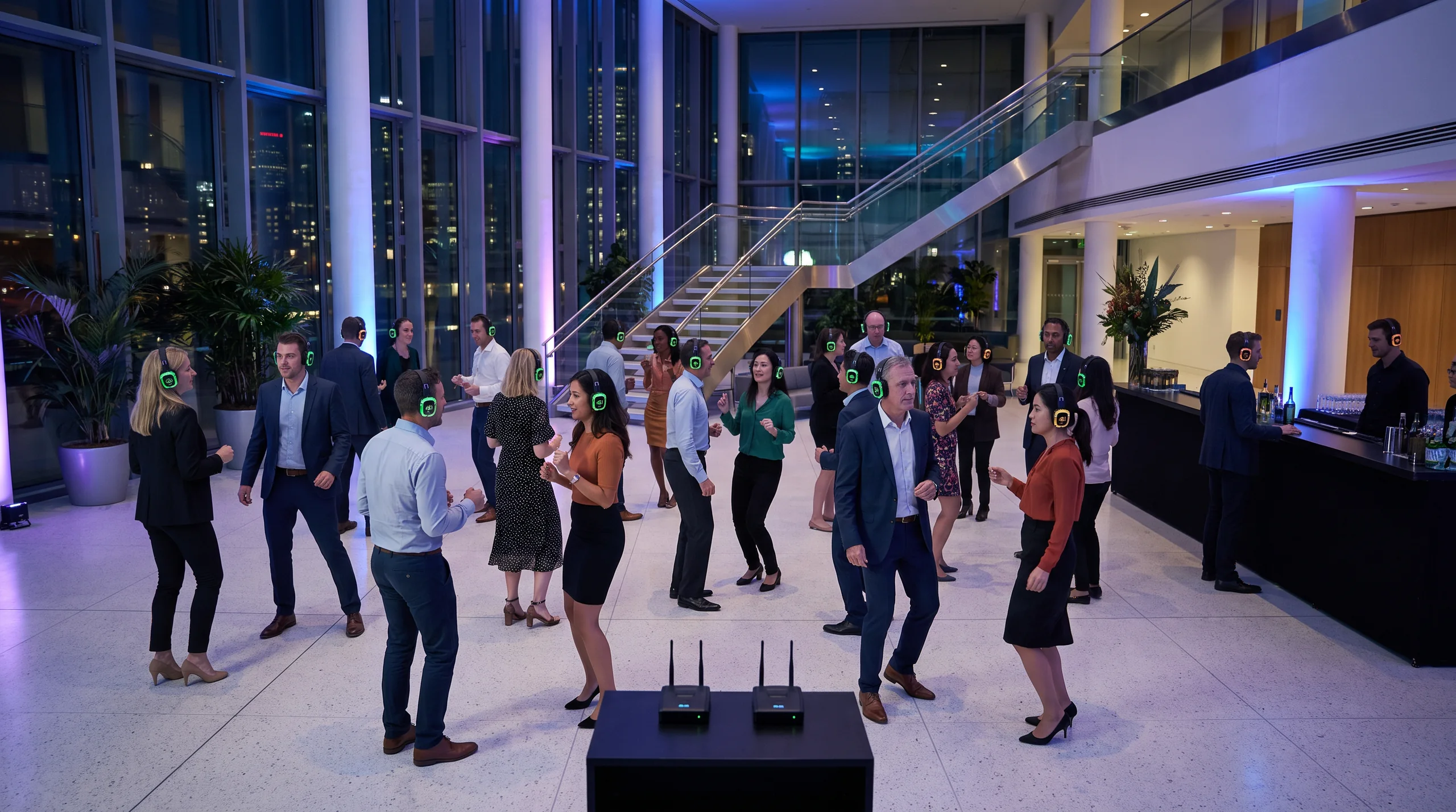 Silent Disco Corporate Pack, at a site