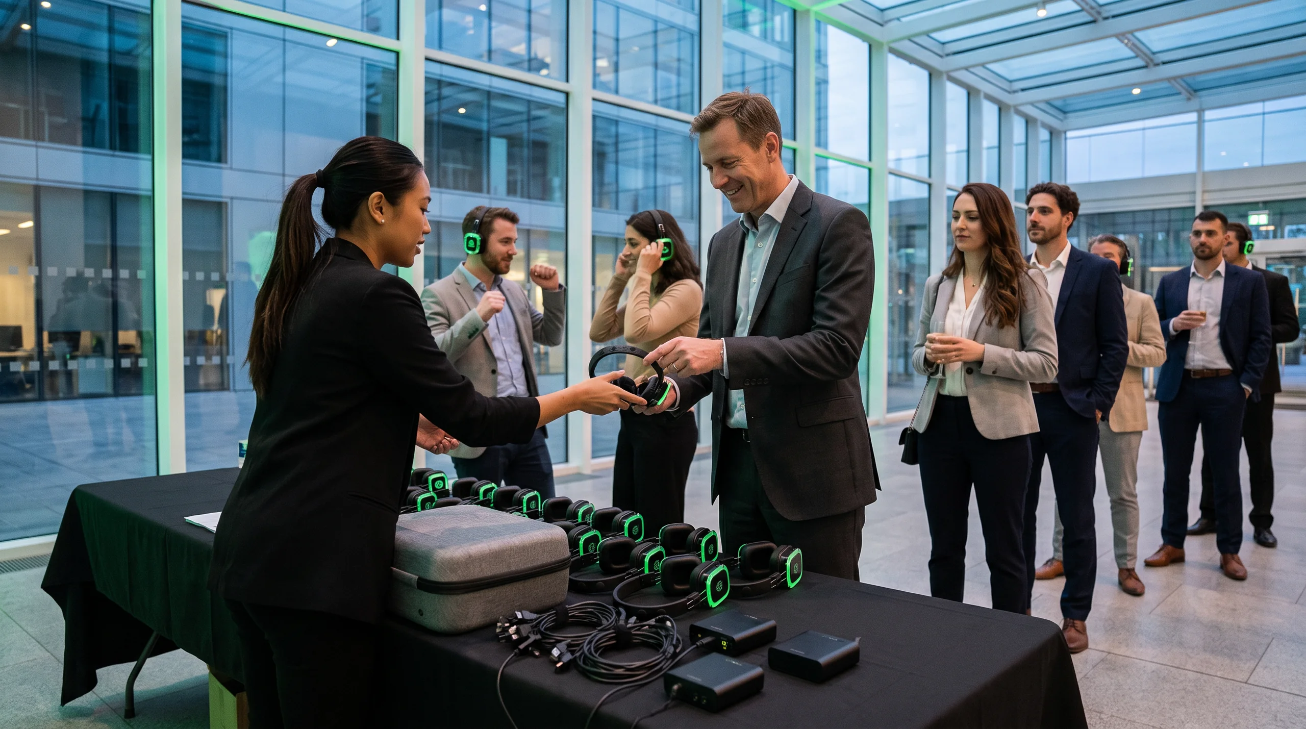 Silent Disco Corporate Pack, at a site