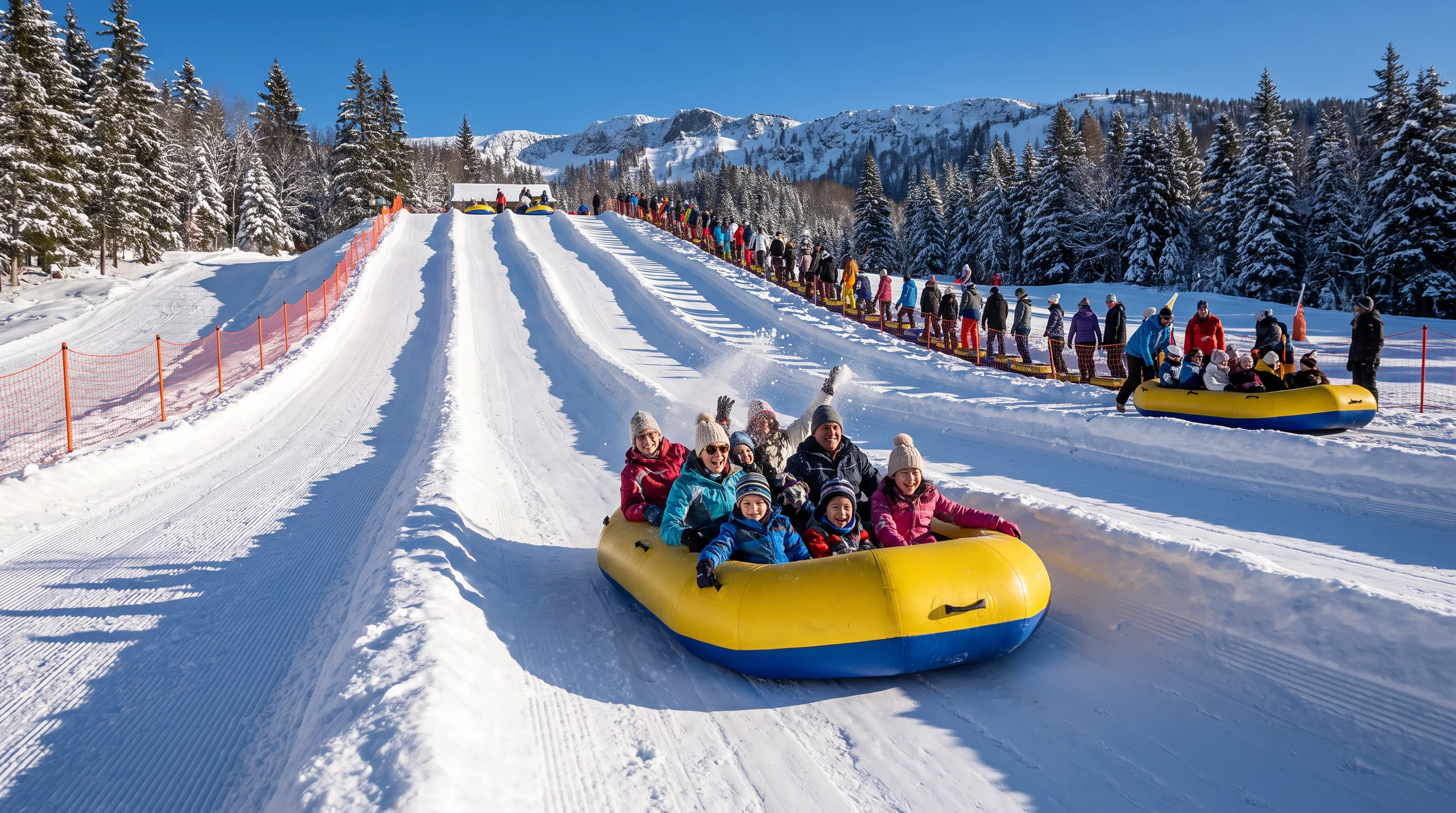 Snow Raft, at a site