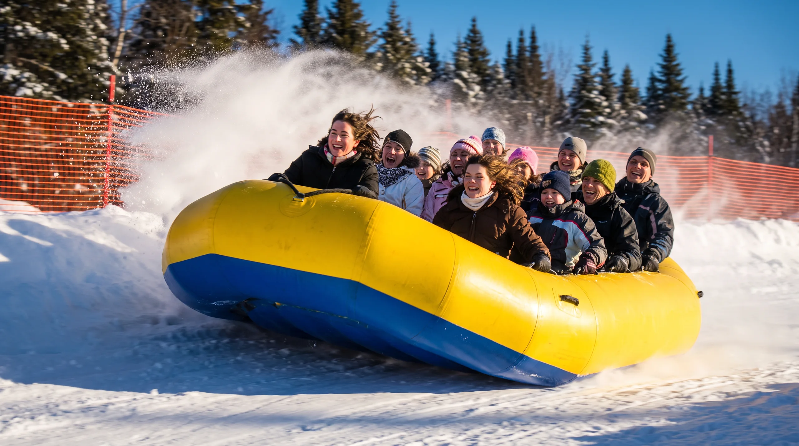 Snow Raft, at a site