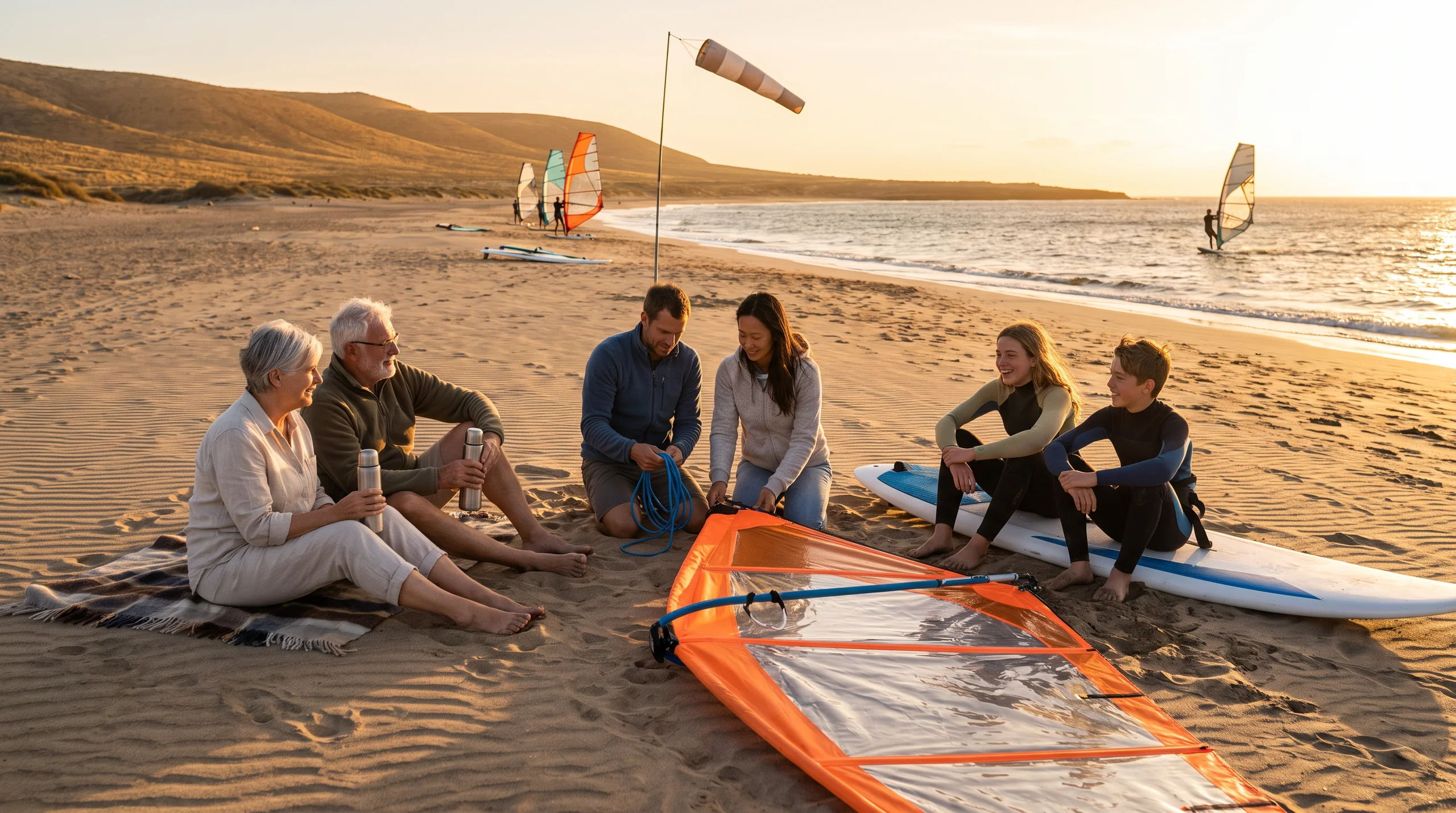 Wind Surfing, at a site