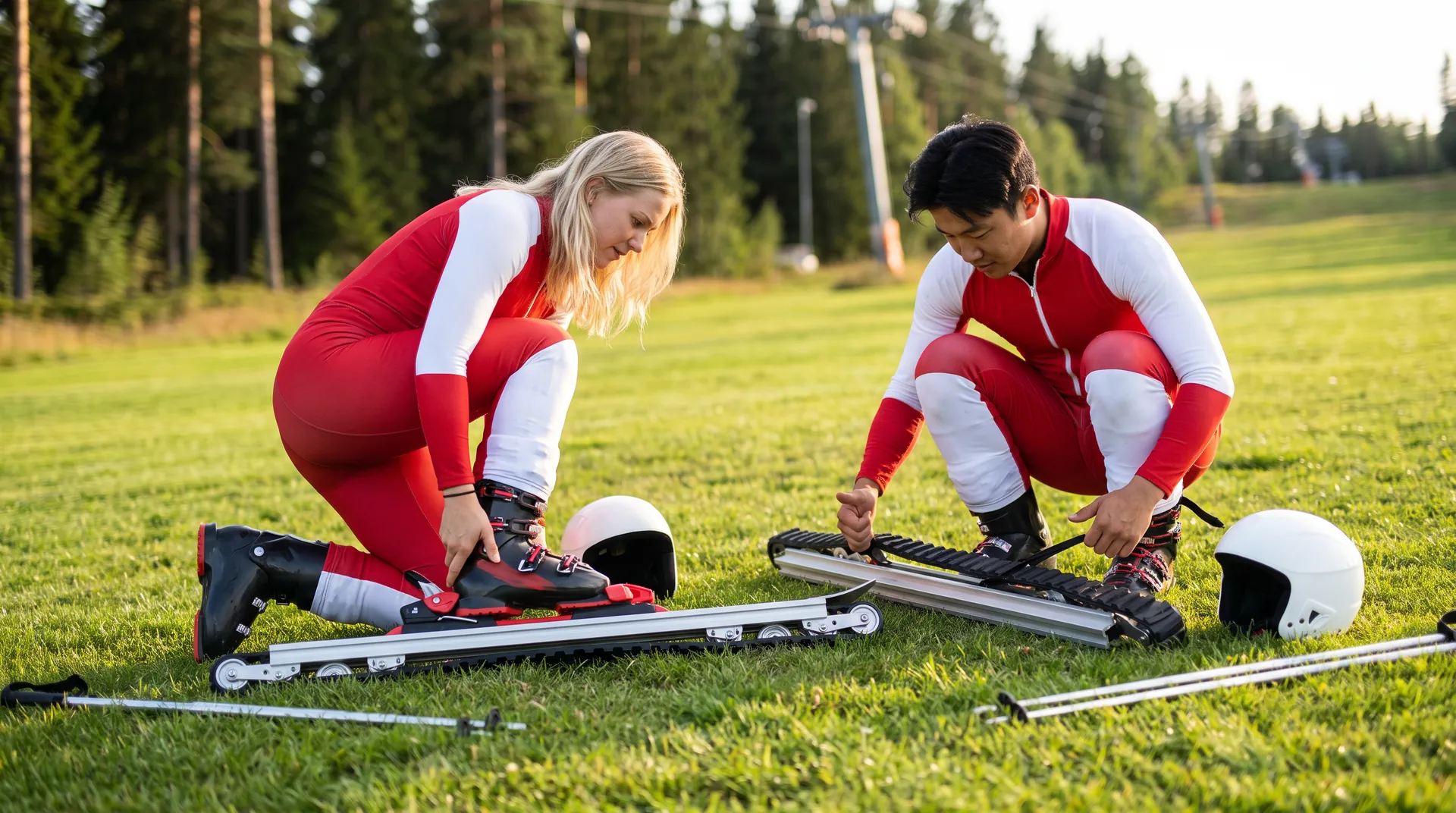 Grass Ski, in use