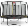 Round multicolor Trampoline with safety net & roof 8-10-12-14-16 feet