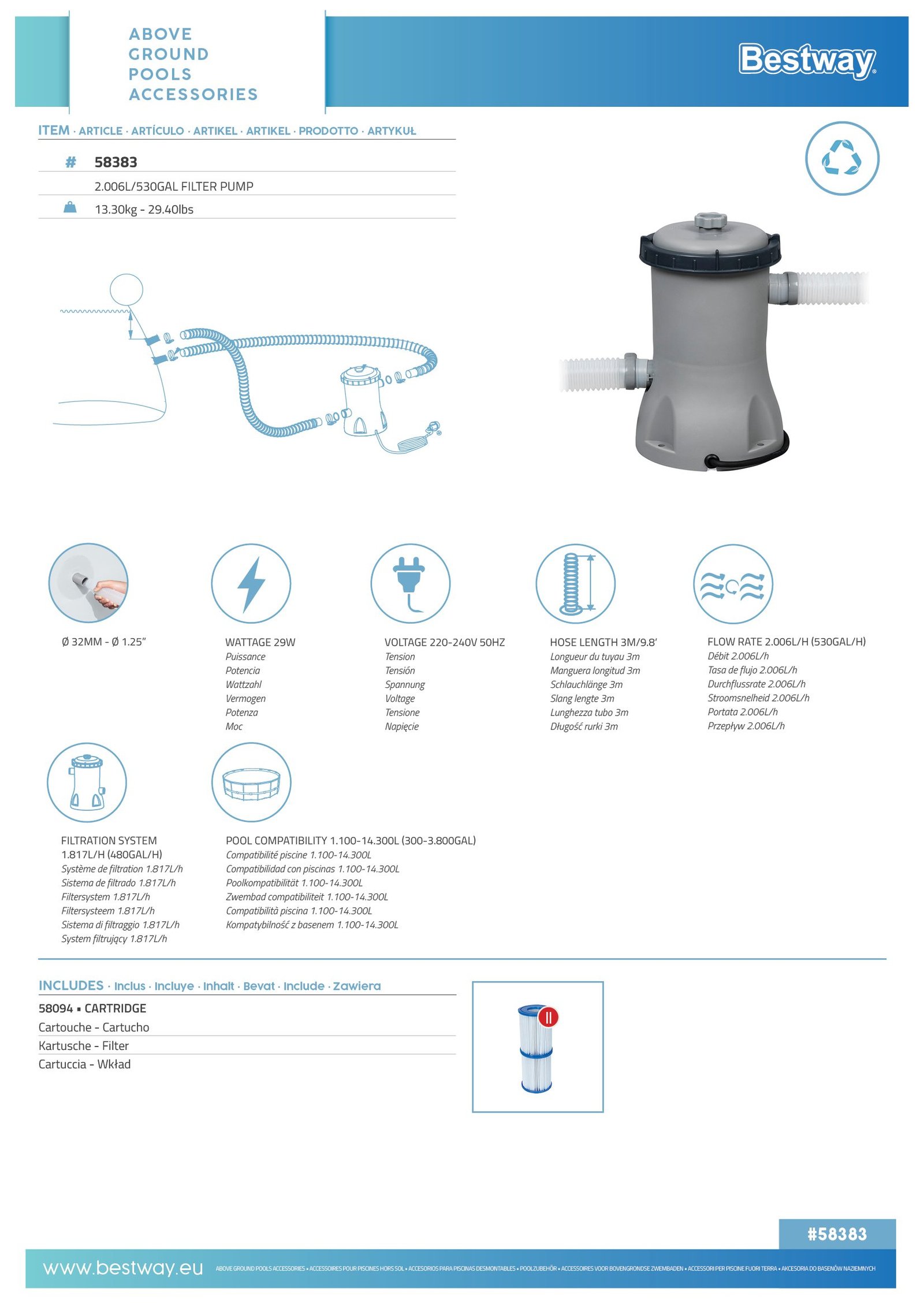 Filter Pump 58383 - Image 5