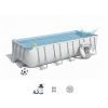 Bestway 5612B | Size 21.0 x 9.0 x 4.30 Ft | Power Steel Rectangular Metal Frame Portable Ready-Made Swimming Pool