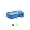 Bestway 56411 | Size 9.1 x 6.7 x 2.10 Ft | Steel Pro Rectangular Metal Frame Portable Ready-Made Swimming Pool