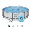Bestway 56462 | Size 17.8 x 17.8 x 4.00 Ft | Steel Pro MAX Round Metal Frame Portable Ready-Made Swimming Pool
