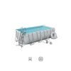 Bestway 56475 | Size 25.5 x 13.5 x 4.30 Ft | Power Steel Rectangular Metal Frame Portable Ready-Made Swimming Pool