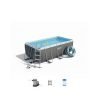 Bestway 56721 | Size 13.0 x 6.11 x 3.50 Ft | Power Steel Rectangular Metal Frame Portable Ready-Made Swimming Pool