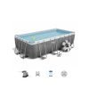 Bestway 56996 | Size 16.0 x 8.0 x 4.00 Ft | Power Steel Rectangular Metal Frame Portable Ready-Made Swimming Pool