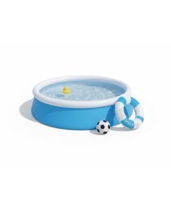 Bestway 57241 | Size 5.0 x 5.0 x 1.33 Ft | Inflatable Round Fast Set Portable Ready-Made Swimming Pool