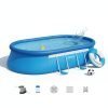 Intex 26191 | Size 18.0 x 10.0 x 3.50 Ft | Easy Set Oval Inflatable Portable Above Ground Swimming Pool