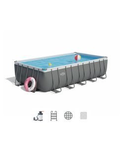 Intex 26356 | Size 18.0 x 8.98 x 4.30 Ft | Ultra XTR Frame Rectangular Metal Frame Portable Ready-Made Swimming Pool