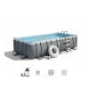 Intex 26364 | Size 24.0 x 12.0 x 4.33 Ft | Ultra XTR Rectangular Metal Frame Portable Ready-Made Swimming Pool
