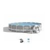 Intex 26731EH | Size 18.0 x 18.0 x 4.00 Ft | Prism Frame Round Metal Frame Portable Ready-Made Swimming Pool