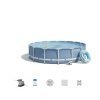 Intex 26752 (Box Dam.) | Size 18.0 x 18.0 x 4.00 Ft | Prism Frame Round Metal Frame Portable Ready-Made Swimming Pool