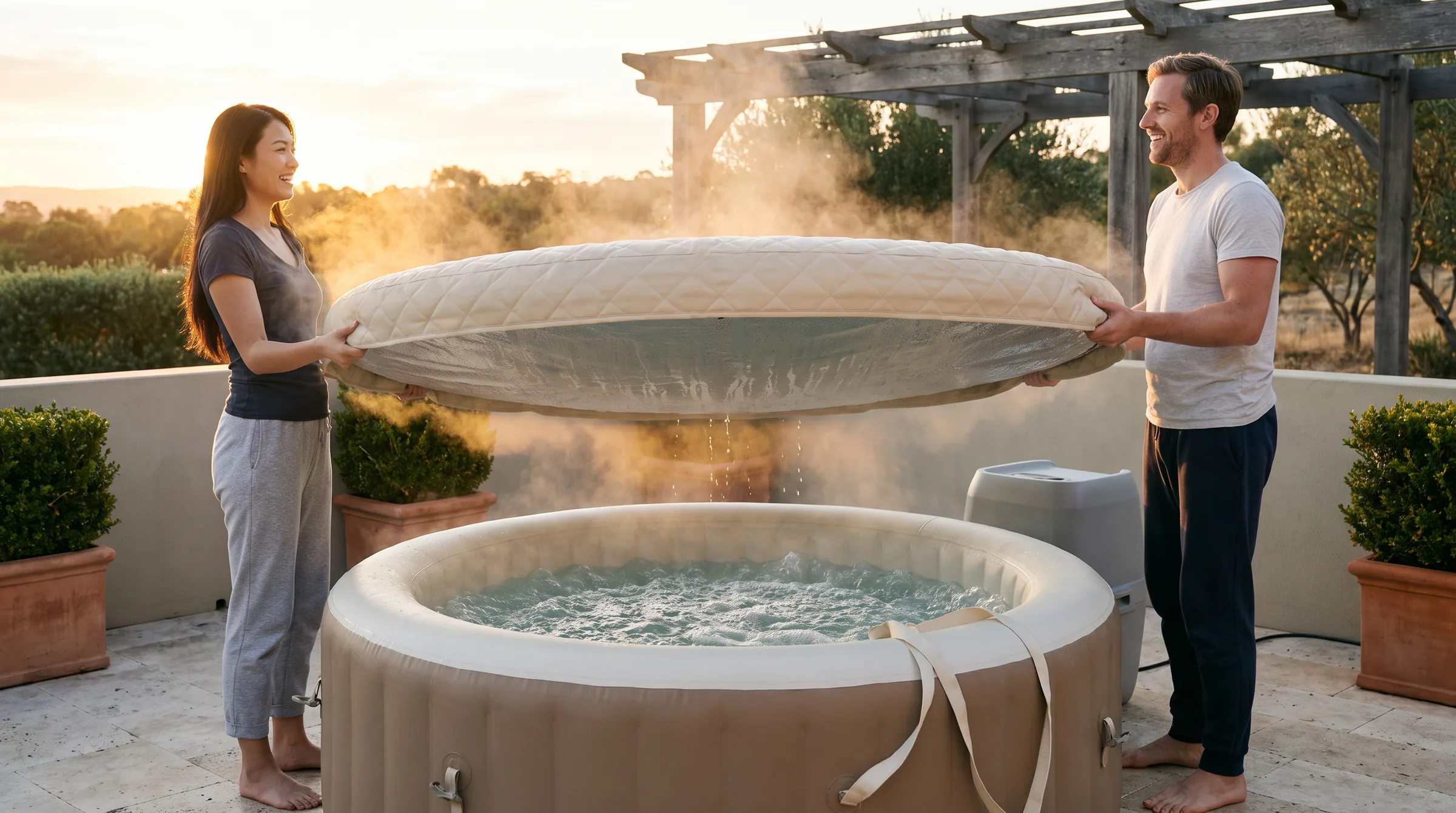 Spa Cover, in use