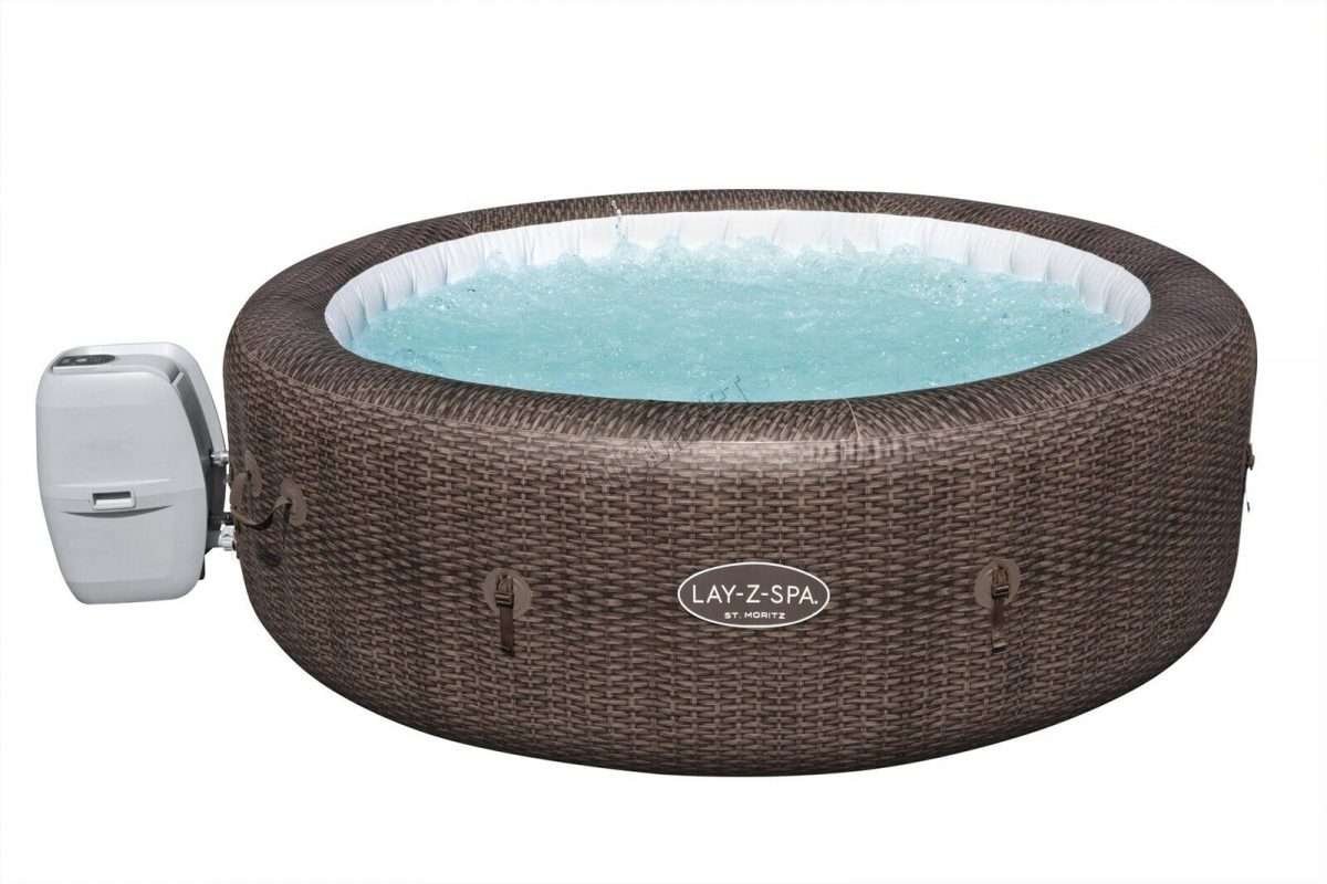 Bestway 60023 | Size 7.00 x 7.00 x 2.30 Ft | Inflatable Portable Spa Lay Z Bathtub St Moritz - Image 7