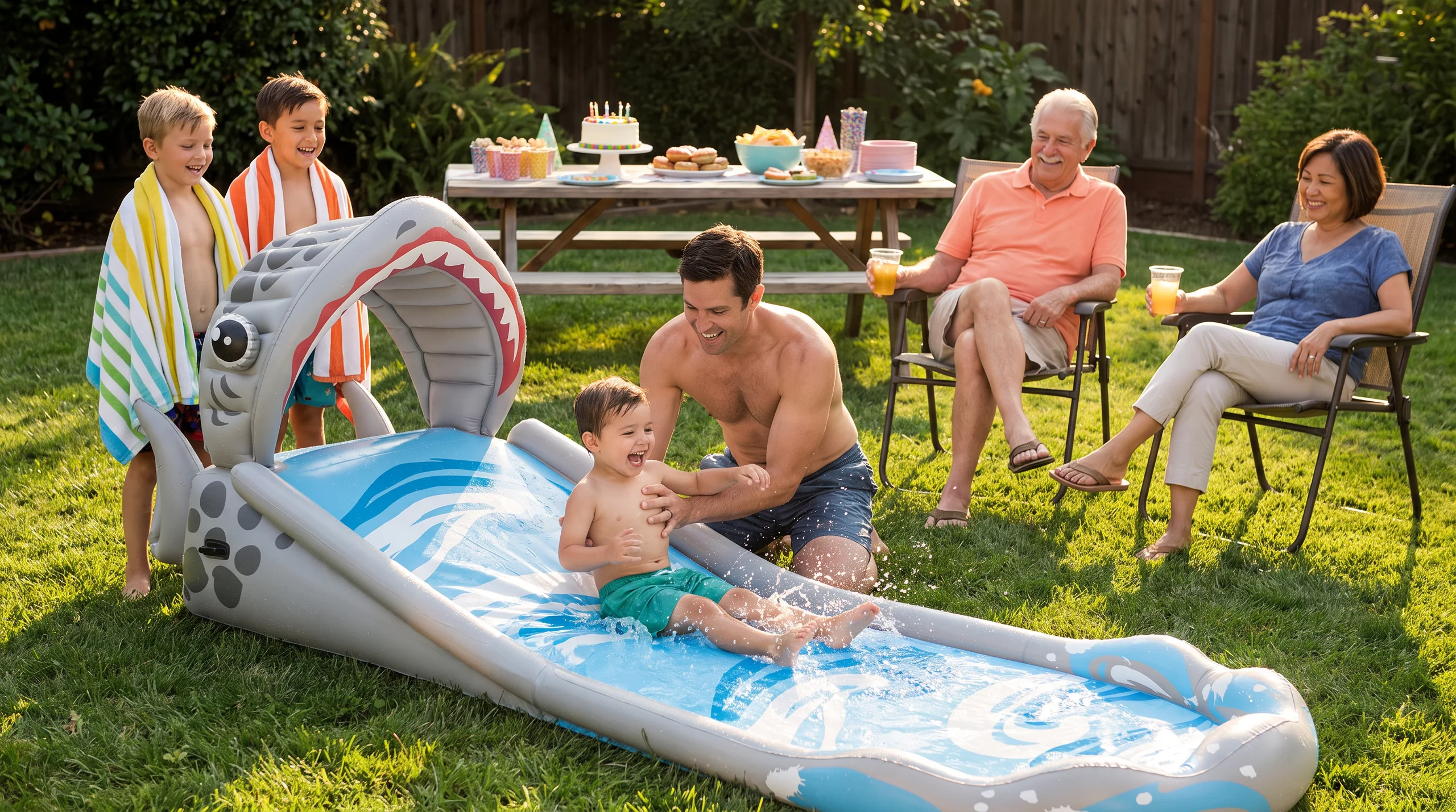 Intex Surf 'N Slide, at an event